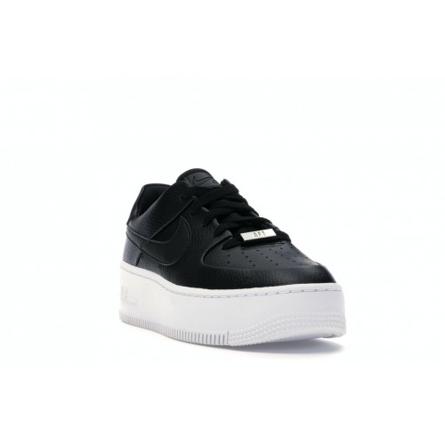 Кроссы Nike Air Force 1 Sage Low Black White (W) - женская сетка размеров
