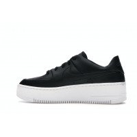 Женские кроссовки Nike Air Force 1 Sage Low Black White (W)