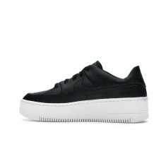 Женские кроссовки Nike Air Force 1 Sage Low Black White (W)