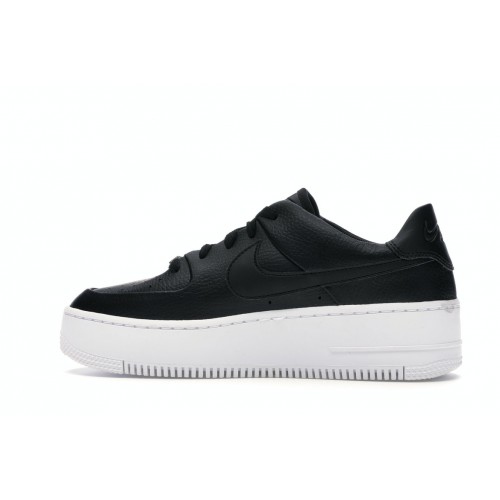 Кроссы Nike Air Force 1 Sage Low Black White (W) - женская сетка размеров