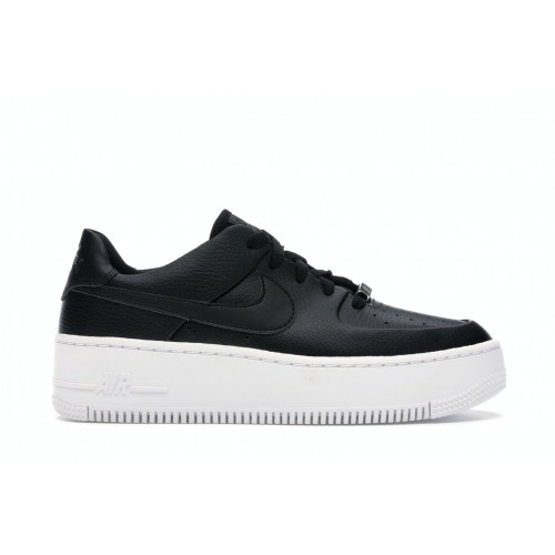 Кроссы Nike Air Force 1 Sage Low Black White (W) - женская сетка размеров