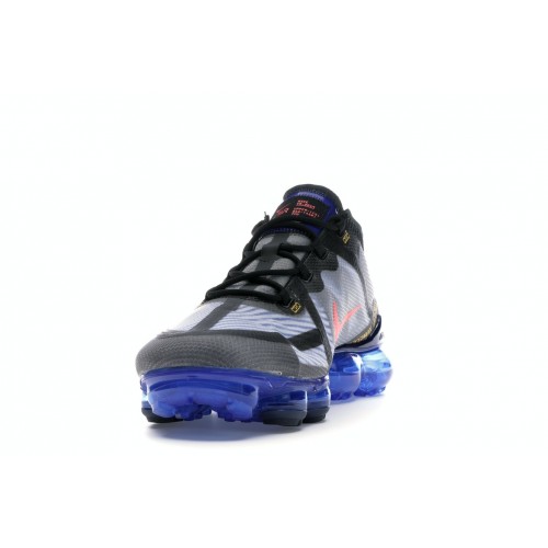 Кроссы Nike Air VaporMax 2019 Black Hyper Blue Bright Crimson - мужская сетка размеров