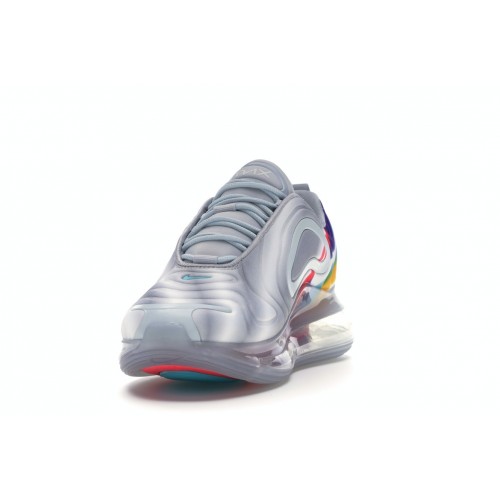 Кроссы Nike Air Max 720 Wolf Grey Red Orbit Teal Nebula (W) - женская сетка размеров