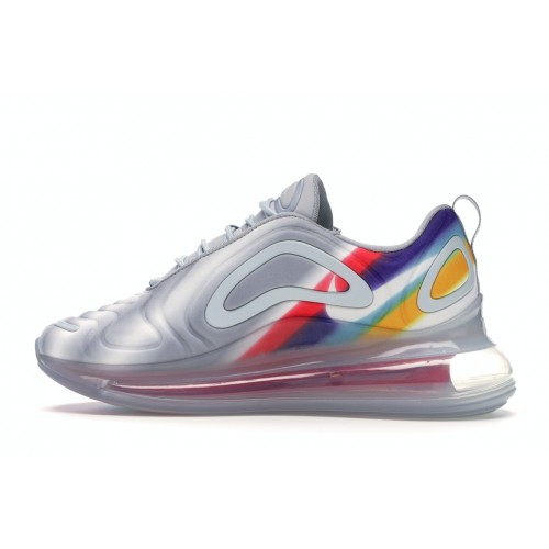 Кроссы Nike Air Max 720 Wolf Grey Red Orbit Teal Nebula (W) - женская сетка размеров