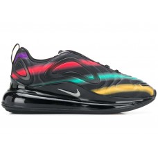 Женские кроссовки Nike Air Max 720 Black Neon Streaks (W)