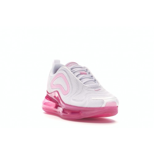 Кроссы Nike Air Max 720 White Pink Rise Laser Fuchsia (W) - женская сетка размеров