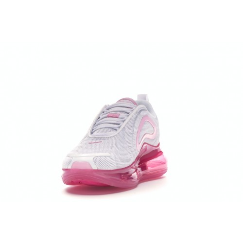 Кроссы Nike Air Max 720 White Pink Rise Laser Fuchsia (W) - женская сетка размеров