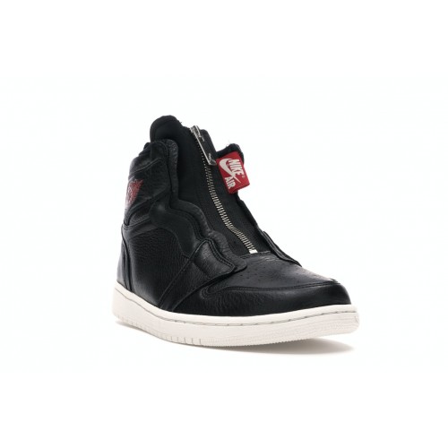 Кроссы Jordan 1 Retro High Zip Black Gym Red Phantom (W) - женская сетка размеров