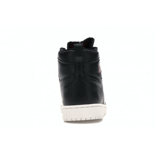 Кроссы Jordan 1 Retro High Zip Black Gym Red Phantom (W) - женская сетка размеров