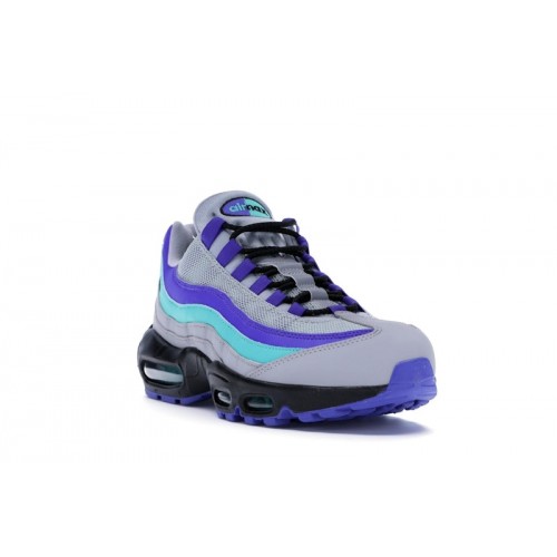 Кроссы Nike Air Max 95 Wolf Grey Grape - мужская сетка размеров