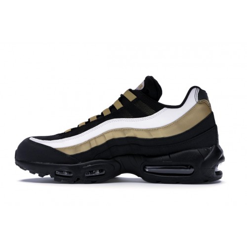 Кроссы Nike Air Max 95 OG Black Metallic Gold White - мужская сетка размеров