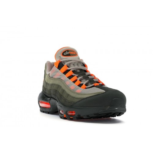 Кроссы Nike Air Max 95 OG Neutral Olive Total Orange - мужская сетка размеров