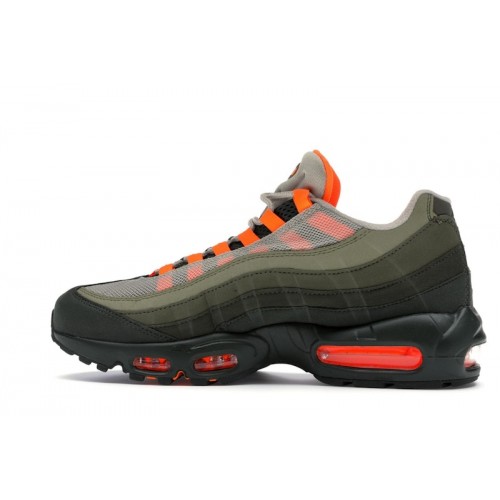 Кроссы Nike Air Max 95 OG Neutral Olive Total Orange - мужская сетка размеров