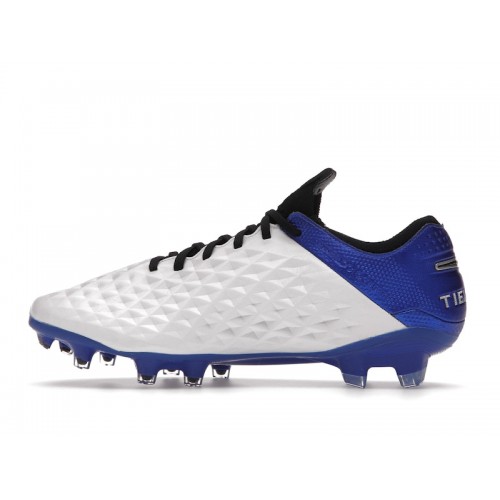 Nike Tiempo Legend 8 Elite FG White Hyper Royal - мужская сетка размеров