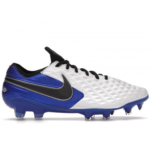 Nike Tiempo Legend 8 Elite FG White Hyper Royal - мужская сетка размеров