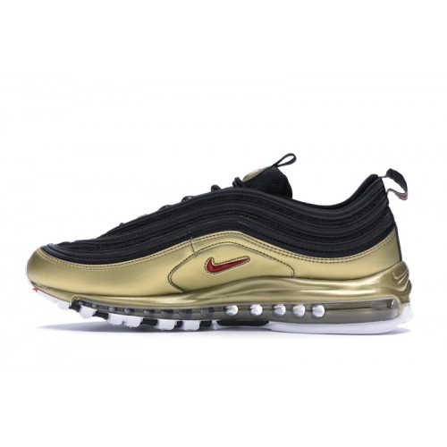 Кроссы Nike Air Max 97 Black Metallic Gold - мужская сетка размеров