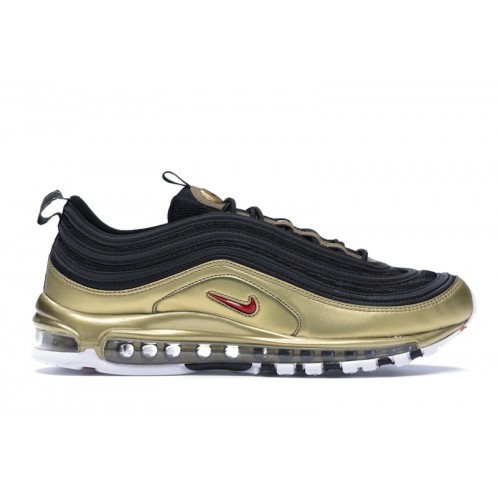 Кроссы Nike Air Max 97 Black Metallic Gold - мужская сетка размеров