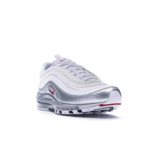 Кроссы Nike Air Max 97 Silver White - мужская сетка размеров