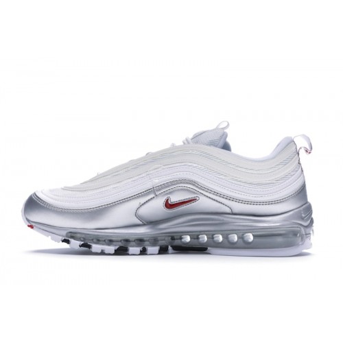 Кроссы Nike Air Max 97 Silver White - мужская сетка размеров