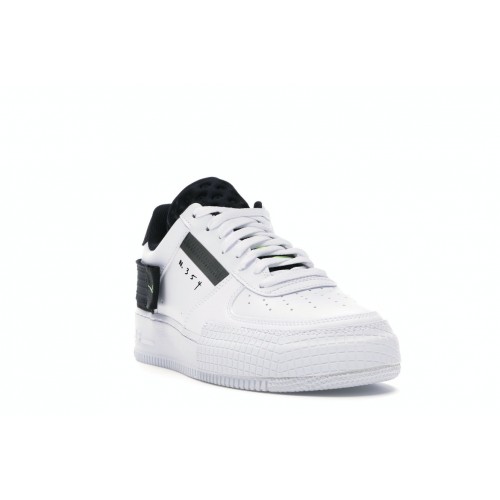 Кроссы Nike Air Force 1 Type White Black Volt - мужская сетка размеров