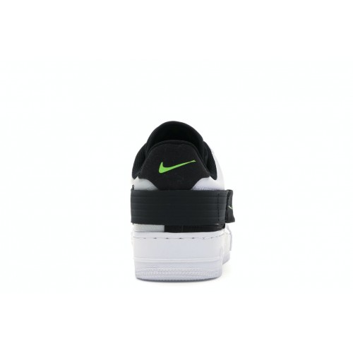 Кроссы Nike Air Force 1 Type White Black Volt - мужская сетка размеров