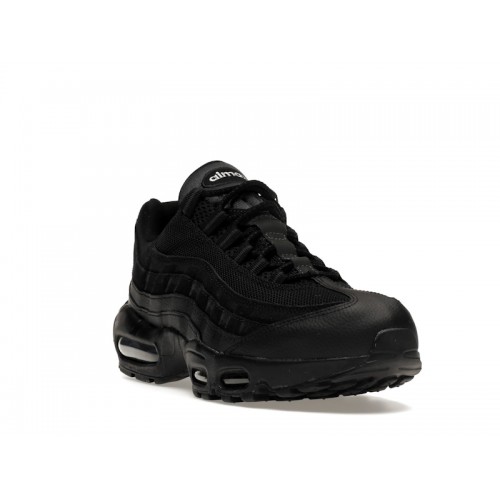 Кроссы Nike Air Max 95 Essential Triple Black - мужская сетка размеров