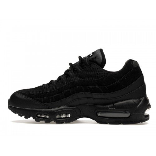 Кроссы Nike Air Max 95 Essential Triple Black - мужская сетка размеров