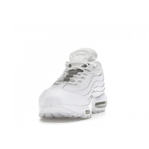 Кроссы Nike Air Max 95 White Pure Platinum - мужская сетка размеров