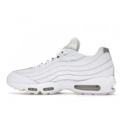 Кроссы Nike Air Max 95 White Pure Platinum - мужская сетка размеров