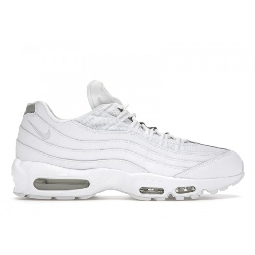 Кроссы Nike Air Max 95 White Pure Platinum - мужская сетка размеров