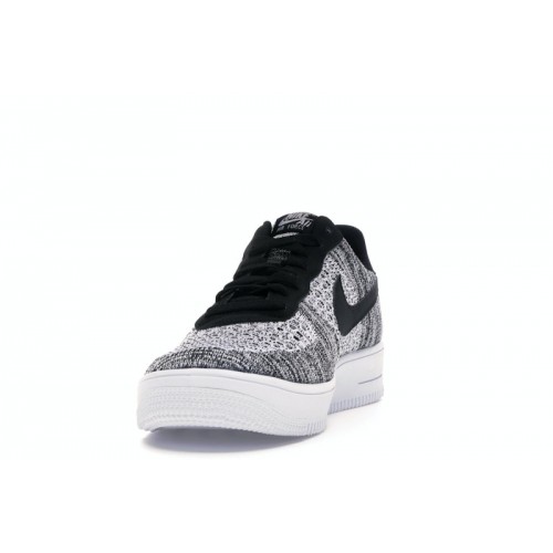 Кроссы Nike Air Force 1 Flyknit 2 Black Pure Platinum - мужская сетка размеров