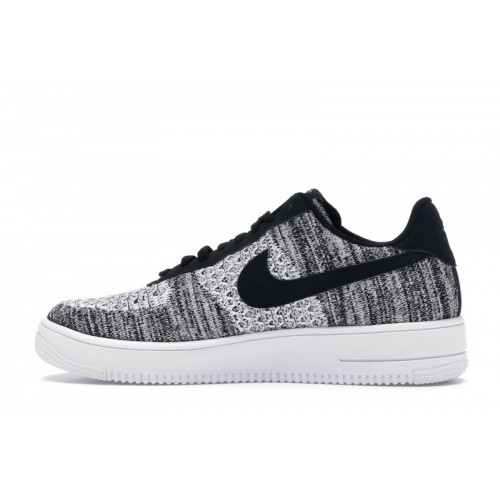 Кроссы Nike Air Force 1 Flyknit 2 Black Pure Platinum - мужская сетка размеров