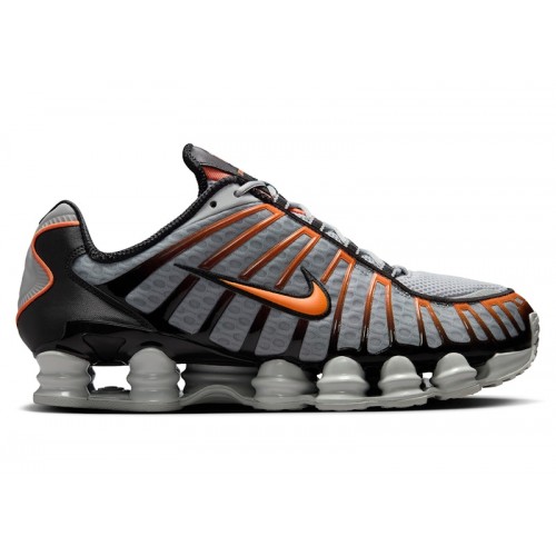 Кроссы Nike Shox TL Light Smoke Grey Black Bright Mandarin - мужская сетка размеров
