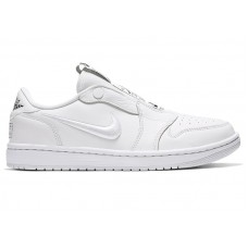 Женские Jordan 1 Retro Low Slip White Black (W)