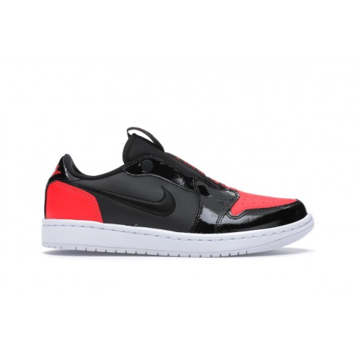 Кроссы Jordan 1 Low Slip Black Hot Punch (W) - женская сетка размеров