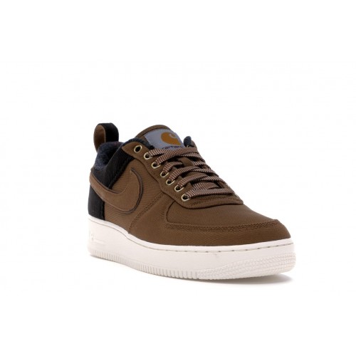 Кроссы Nike Air Force 1 Low Carhartt WIP Ale Brown - мужская сетка размеров