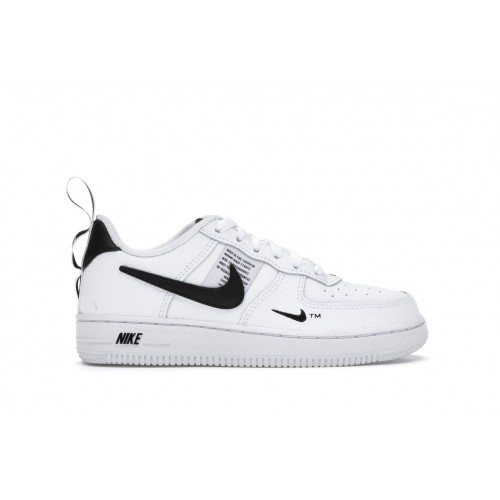 Кроссы Nike Air Force 1 Low Utility White Black (PS) - детская сетка размеров