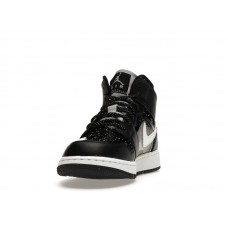 Подростковые Jordan 1 Mid Black Speckle (GS)
