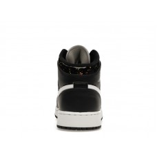 Подростковые Jordan 1 Mid Black Speckle (GS)
