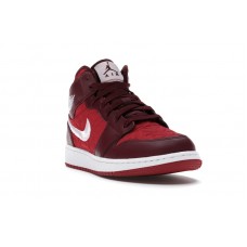 Подростковые Jordan 1 Mid SE Red Quilt (GS)
