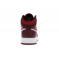 Подростковые Jordan 1 Mid SE Red Quilt (GS)