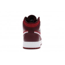 Подростковые Jordan 1 Mid SE Red Quilt (GS)