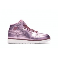 Подростковые кроссовки Jordan 1 Mid Pink Rise (GS)
