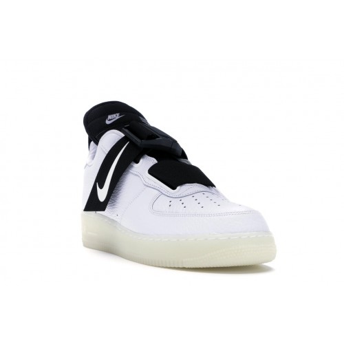 Кроссы Nike Air Force 1 Utility White Black - мужская сетка размеров