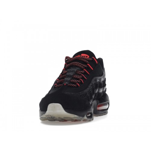 Кроссы Nike Air Max 95 Safari Black Infrared - мужская сетка размеров