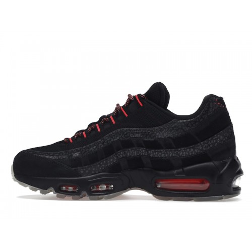 Кроссы Nike Air Max 95 Safari Black Infrared - мужская сетка размеров