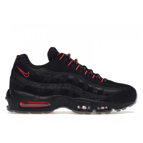 Кроссы Nike Air Max 95 Safari Black Infrared - мужская сетка размеров