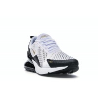 Nike Air Max 270 White Metallic Gold Black