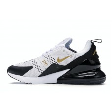 Nike Air Max 270 White Metallic Gold Black