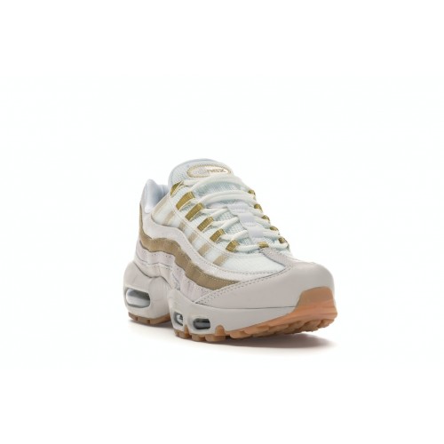 Кроссы Nike Air Max 95 Desert Sand Metallic Gold (W) - женская сетка размеров